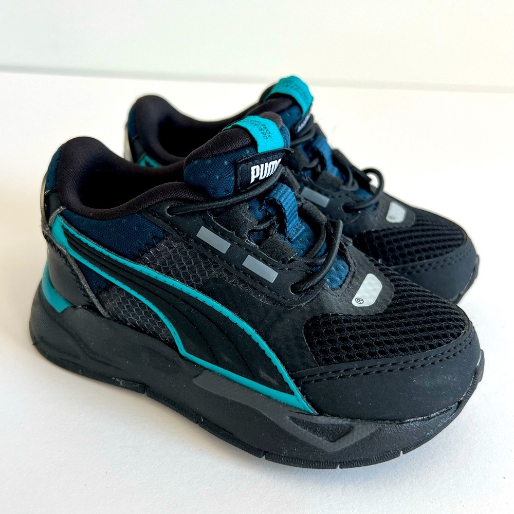 Puma Baby Boy Sneakers size 6 US | Teal and Black